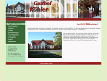 Tablet Screenshot of gasthof-koehler.de